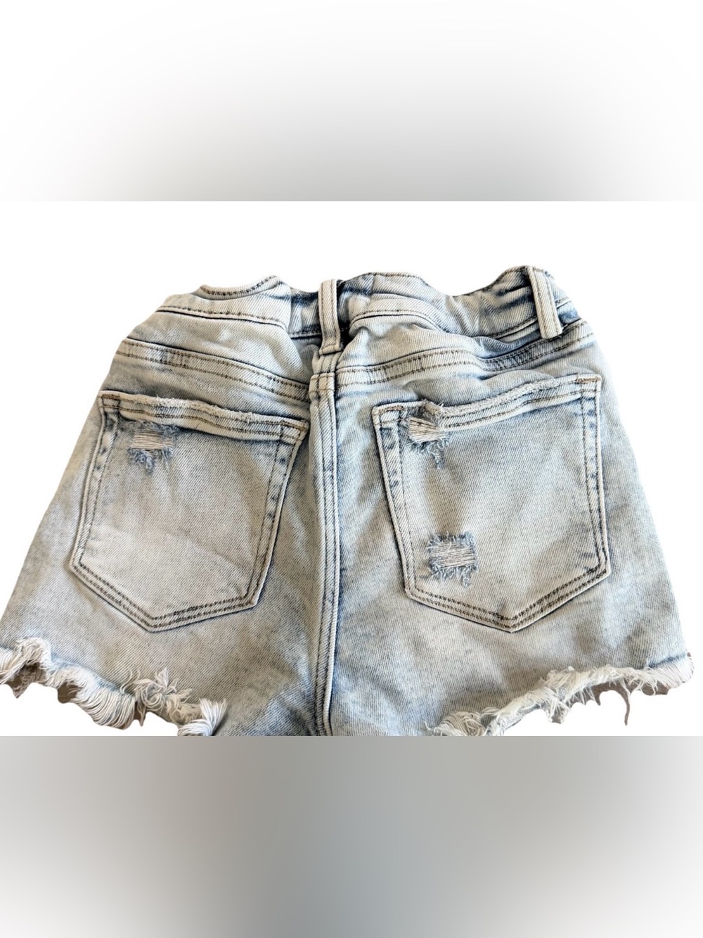 FLYING MONKEY YOUTH Girls Acid Washed Distressed Denim Cut Off Jean Shorts 12 - Picture 4 of 8